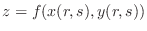 $z = f(x(r,s),y(r,s))$