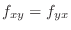 $f_{xy} = f_{yx}$