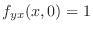 $f_{yx}(x,0) = 1$