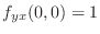 $f_{yx}(0,0) = 1$