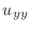 $\displaystyle u_{yy}$