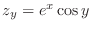 $z_{y} = e^{x}\cos{y}$
