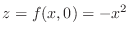 $z = f(x,0) = - x^2$