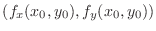 $(f_{x}(x_{0},y_{0}), f_{y}(x_0, y_0))$