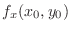 $f_{x}(x_{0},y_{0})$