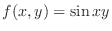 $f(x,y) = \sin{xy}$