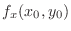 $\displaystyle f_{x}(x_{0},y_{0})$