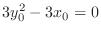$\displaystyle 3y_{0}^2 - 3x_{0} = 0$
