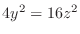 $4y^2 = 16z^2$