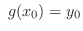 $\displaystyle  g(x_{0}) = y_{0}$