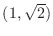 $(1,\sqrt{2})$