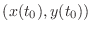 $(x(t_0),y(t_0))$