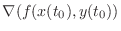 $\nabla(f(x(t_0),y(t_0))$