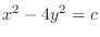 $x^2 - 4y^2 = c$