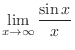 $\displaystyle{\lim_{x \rightarrow \infty}\frac{\sin{x}}{x}}$