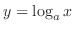 $y = \log_{a}{x}$