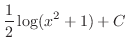 $\displaystyle{\frac{1}{2}\log(x^{2} + 1) + C}$