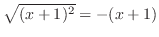 $\sqrt{(x+1)^2} = -(x+1)$