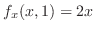 $f_x(x,1) = 2x$