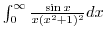 $\int_{0}^{\infty}\frac{\sin{x}}{x(x^2+1)^2}dx$