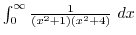 $\int_{0}^{\infty}\frac{1}{(x^2 +1)(x^2 + 4)} dx$