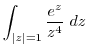 $\displaystyle \int_{\vert z\vert=1}\frac{e^{z}}{z^4} dz$