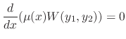 $\displaystyle \frac{d}{dx}(\mu(x)W(y_{1},y_{2})) = 0$
