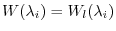 $W(\lambda_{i}) = W_{l}(\lambda_{i})$