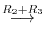 $\displaystyle \stackrel{R_{2}+R_{3}}{\longrightarrow}$