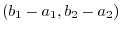 $(b_{1}-a_{1},b_{2}-a_{2})$