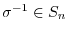 $\sigma^{-1} \in S_n$