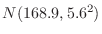 $N(168.9,5.6^2)$