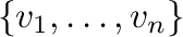 $\{{\bf v}_{1},\ldots,{\bf v}_{n}\}$