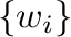 $\{{\bf w}_{i}\}$