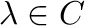 $\lambda \in { C}$