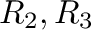 $R_{2}, R_{3}$