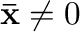 ${\mathbf {\bar x}} \neq {\bf0}$