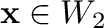 ${\mathbf x} \in W_{2}$