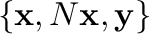 $\{{\mathbf x}, N{\mathbf x}, {\mathbf y}\}$
