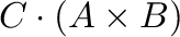 $\displaystyle {\bf C} \cdot ({\bf A} \times {\bf B})$