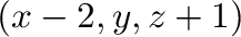 $(x-2,y,z+1)$