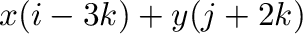 $\displaystyle x({\bf i} - 3{\bf k}) + y({\bf j} + 2{\bf k})$
