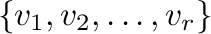 $\{v_{1},v_{2},\ldots,v_{r}\}$