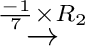 $\displaystyle {\stackrel{\frac{-1}{7} \times R_{2}}{\rightarrow}}$