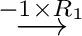$\displaystyle \stackrel{-1 \times R_{1} }{\longrightarrow}$