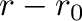 ${\bf r} - {\bf r}_{0}$