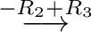 $\displaystyle \stackrel{- R_{2} + R_{3}}{\longrightarrow}$
