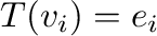 $T({\bf v}_{i}) = {\bf e}_{i}$