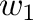 $\displaystyle {\bf w}_{1}$