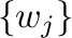 $\{{\bf w}_{j}\}$